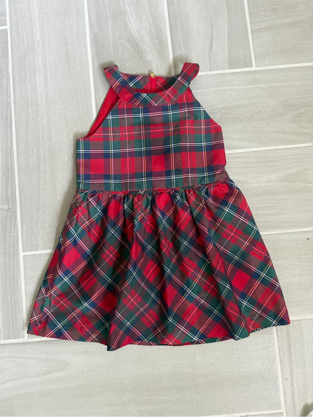 Vineyard Vines Girls Red Plaid Holiday Dress
